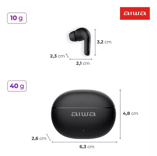 Fone De Ouvido Eardbud Aiwa Ws-eb-04-b Bluetooth Ipx4 Anc Fone De Ouvido Eardbud Aiwa Ws-eb-04-b Bluetooth Ipx4 Anc